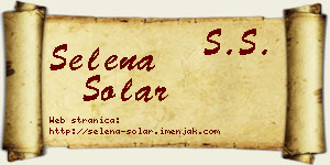 Selena Solar vizit kartica